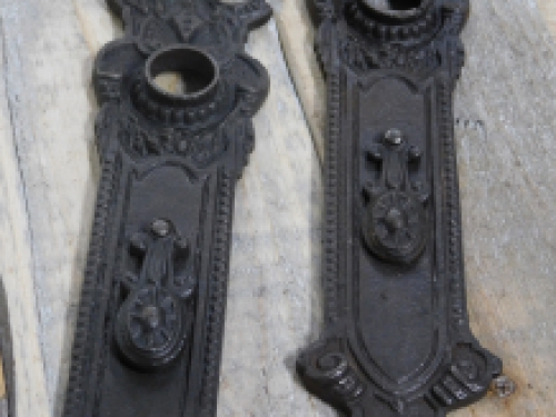 Top door finishes by this antique style brown door hardware room door retro fitting Handles set long plate with ebony handles to the handles...: LAST!!!