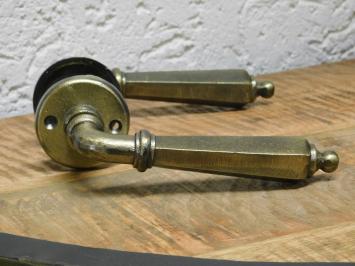 Set of door hardware - antique brass finish - PZ