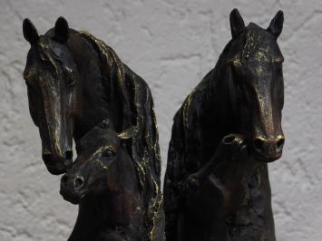 Set Bookends Horse - Mare with Foal - Bronze-look