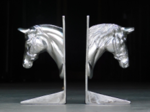 Set of 2 - bookend Horse - alu nickel