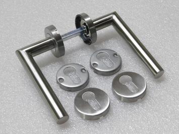 Set Door Hardware - Brushed Stainless Steel - PC