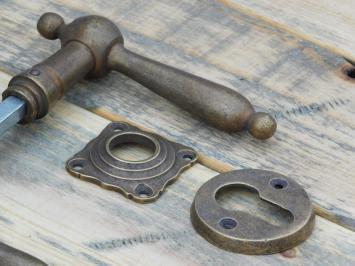 Set Door Hardware PZ - Handles and Rosettes - Brushed Brass