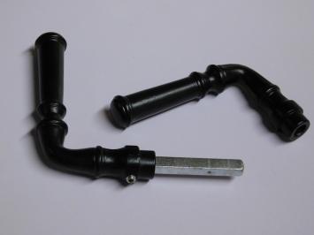 Set Door Handles - Black - Wrought iron - 2 Handles