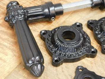 Set of door hardware - black - BB Castle - iron