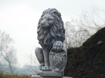 Satz von 2 Löwen auf Sockel - 100 cm - Stein