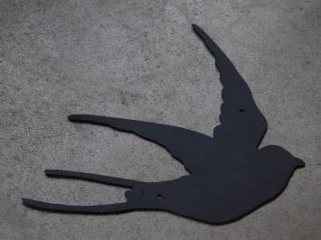 Set of 2 Swallows - silhouette - metal matt black - wall deco