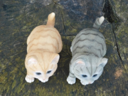 Set of 2 nice cats - polystone