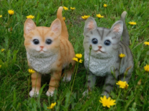 Set of 2 nice cats - polystone