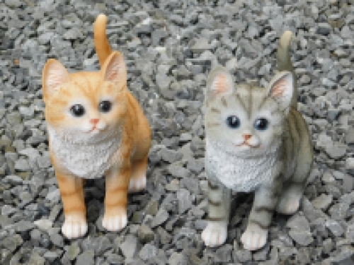 Set of 2 nice cats - polystone