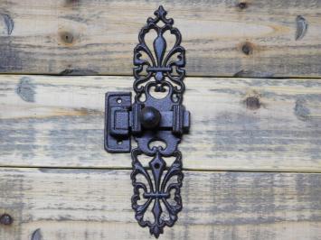 Sliding cast iron lock - Brown - 24 cm