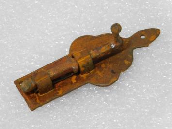 Ornate Slide Lock - 9.5 cm - Rust 