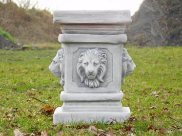 Pedestal with Lion Heads - 47 cm - Stone