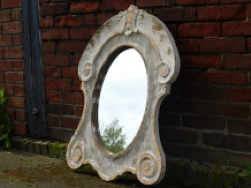 Large mirror - whitewash - wood