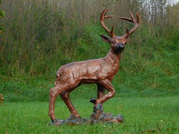 Staand Hert XL - Bruin - Polystone - 110 cm Hoog