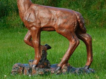 Standing Deer XL - Brown - Polystone - 110 cm high