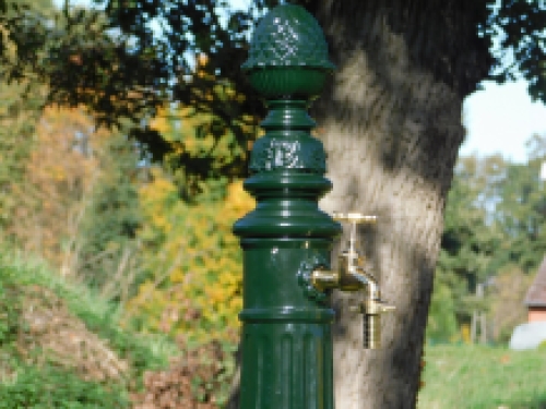 Verschnörkelter Standwasserhahn - dunkelgrün - Aluminium