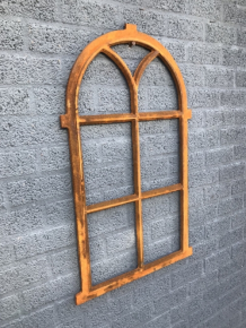 Cast iron frame, with large V, stable window, barn window.