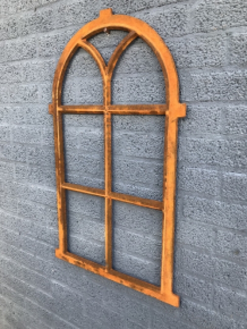 Cast iron frame, with large V, stable window, barn window.