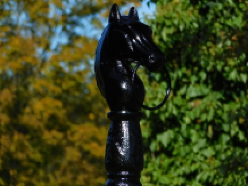 Stand post with horse head - black - cast iron, Last one!