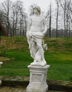 Garden Statue Saint Hubert on Pedestal - 205 cm - Stone