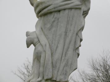 Garten Statue Saint Hubert auf Sockel - 205 cm - Stein