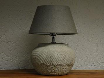 Table lamp - 42 cm - Stone - Shade included 