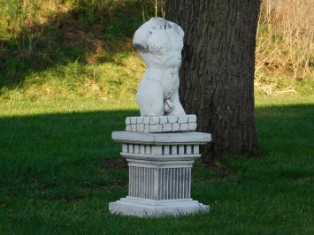 Man Torso on Pedestal - 100 cm - Solid Stone