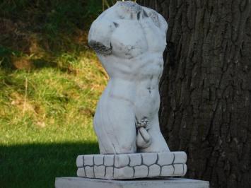 Man Torso on Pedestal - 100 cm - Solid Stone