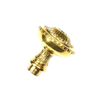 Brass glossy front door fittings, classic knob and latch