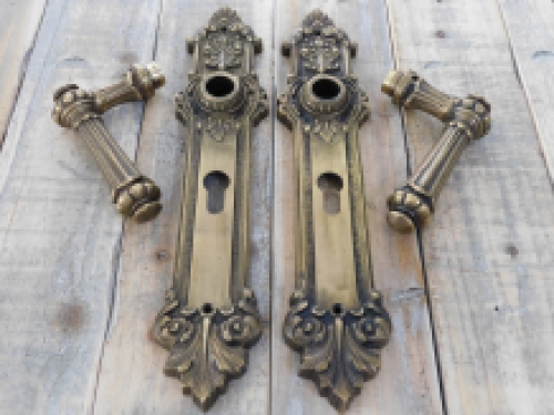 Classic set of door hardware - brass - robust - PZ92