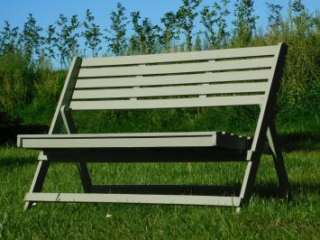 Folding Garden Bench - Hardwood - Vintage Green, Only 2!