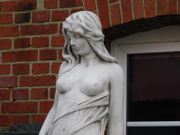 Statue Woman on Pedestal - 210 cm - Solid Stone