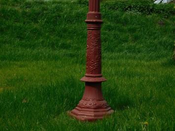 Garden lantern, cast iron outdoor lamp with brass and copper lampshade