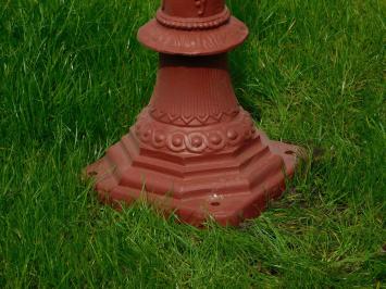 Garden lantern, cast iron outdoor lamp with brass and copper lampshade