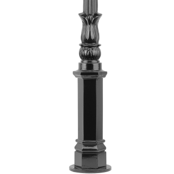 Garden post - 135 cm - Black - Alu