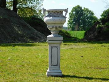 Garden Vase with Ears on Pedestal - 110 cm - Stone 