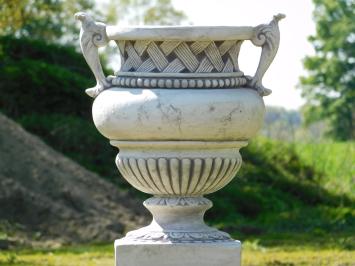 Garden Vase with Ears on Pedestal - 110 cm - Stone 