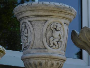 Garden Vase with Angels - 65 cm - Stone