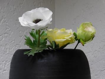 Vase - 35 cm - Schwarz - Metall