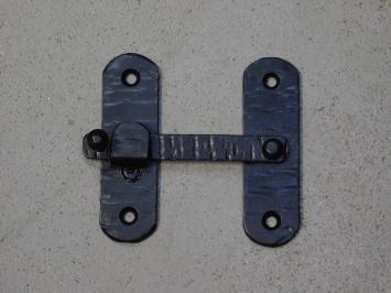 Trap lock wrought iron - black - hand-forged