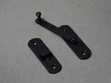 Trap lock wrought iron - black - hand-forged