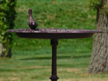 Bird bath on foot - cast iron - incl. Birdie