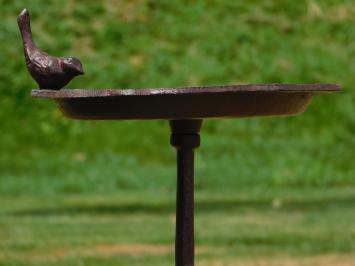 Bird bath on foot - cast iron - incl. Birdie