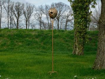 Birdhouse Standing - 170 cm - Garden Stick - Copper look