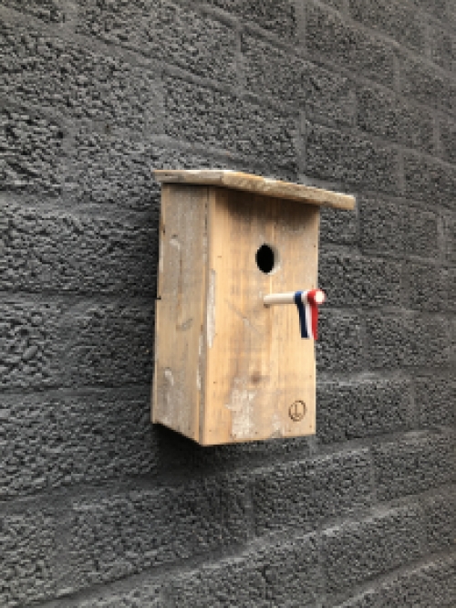 Uniek vogelhuis met Nederlandse vlag