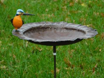 Handmade Food Bowl with Kingfisher - Garden Stick - Metal