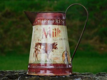 Vintage Milk Jug with Cow - Dairy Fresh