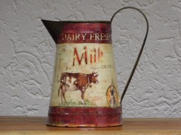 Vintage Milk Jug with Cow - Dairy Fresh