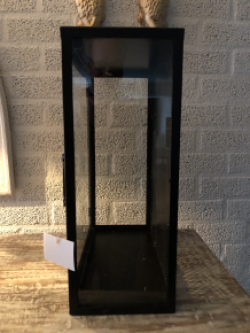 Wall display case, metal black with acrylic glass, very nice!