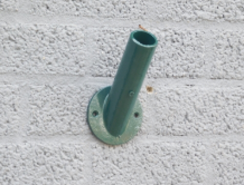 Flagpole holder - cast iron - dark green